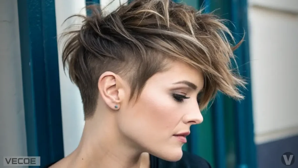 Asymmetrical pixie haircuts