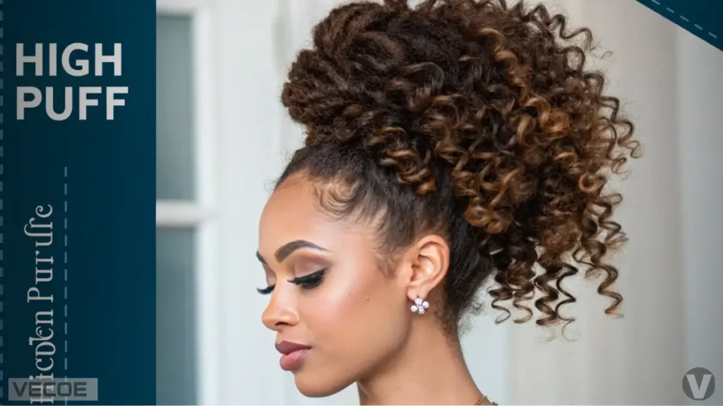 High Puff A Stylish and Protective Look for Long Curly Hairstyles