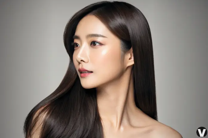 Korean Straight Hair with Side Part